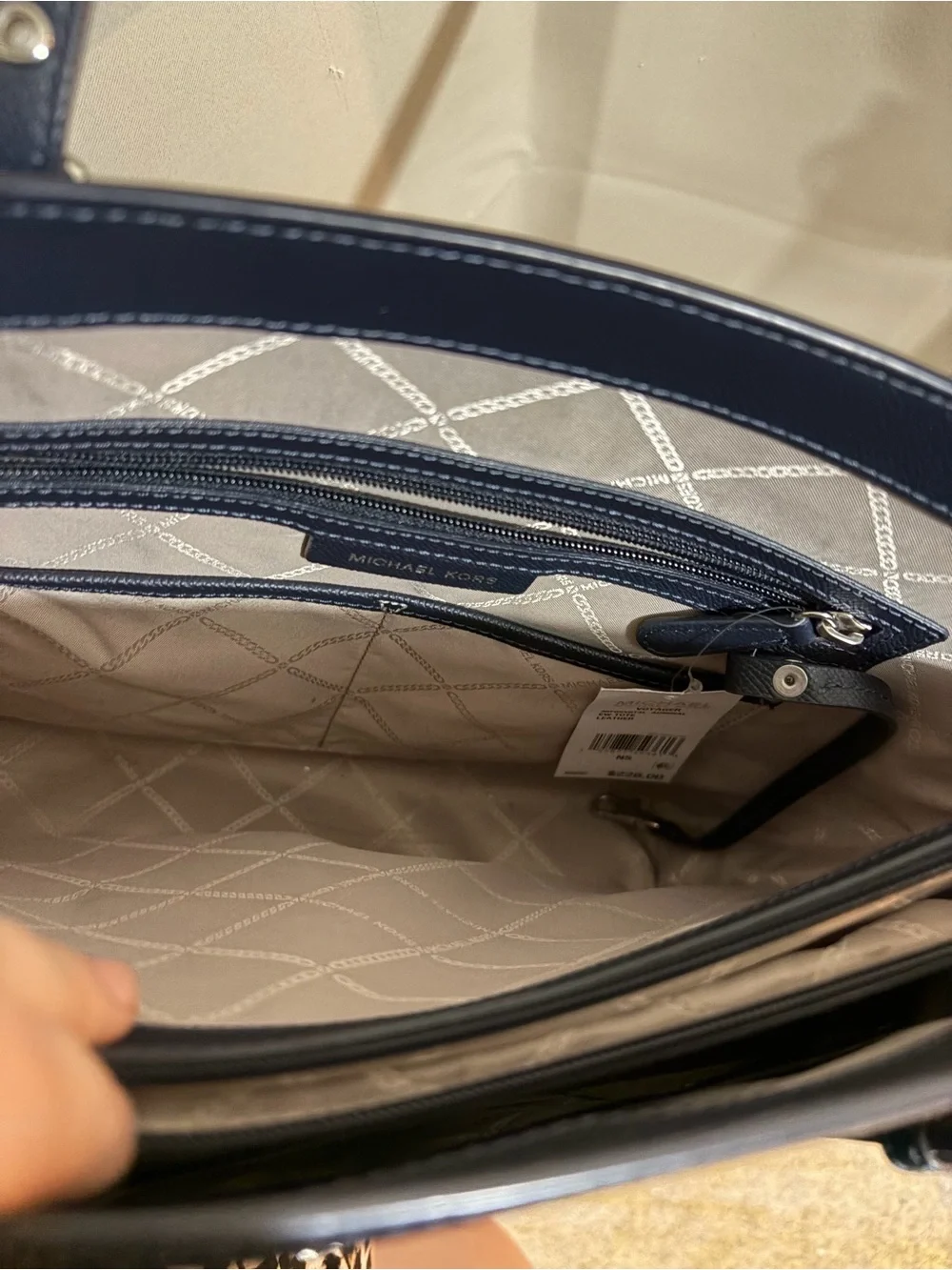Michael Kors Navy Saffiano Leather Tote